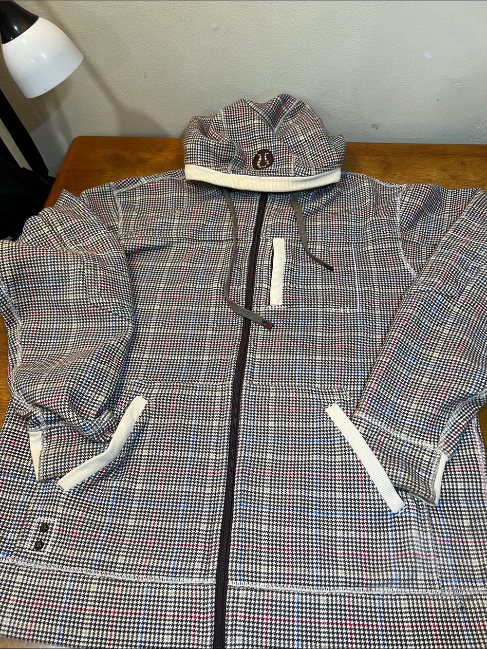 Rare Vintage Lululemon Apres Yoga Jacket Softshell Plaid - Size L/XL